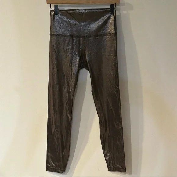 Lululemon Align High-Rise Pant 25" *Shine Radiate Foil Print French Press Size 8 - Picture 5 of 12